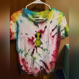 Hand Dyed and Printed Tee